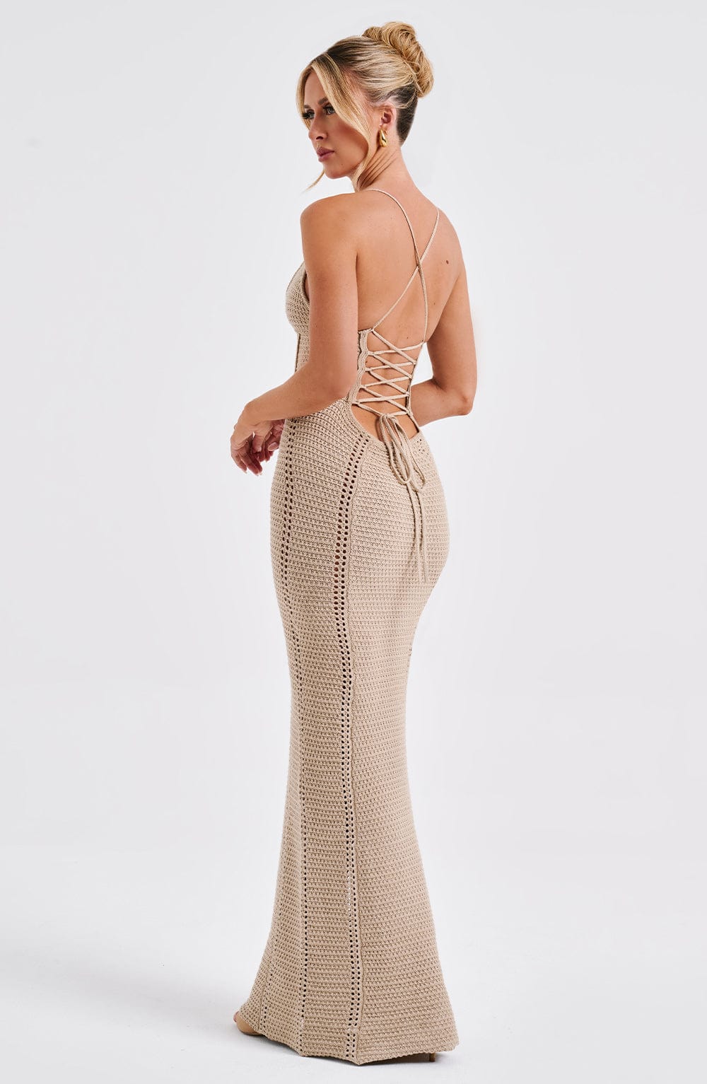 Flourenne Xanthia Maxi Dress in Beige