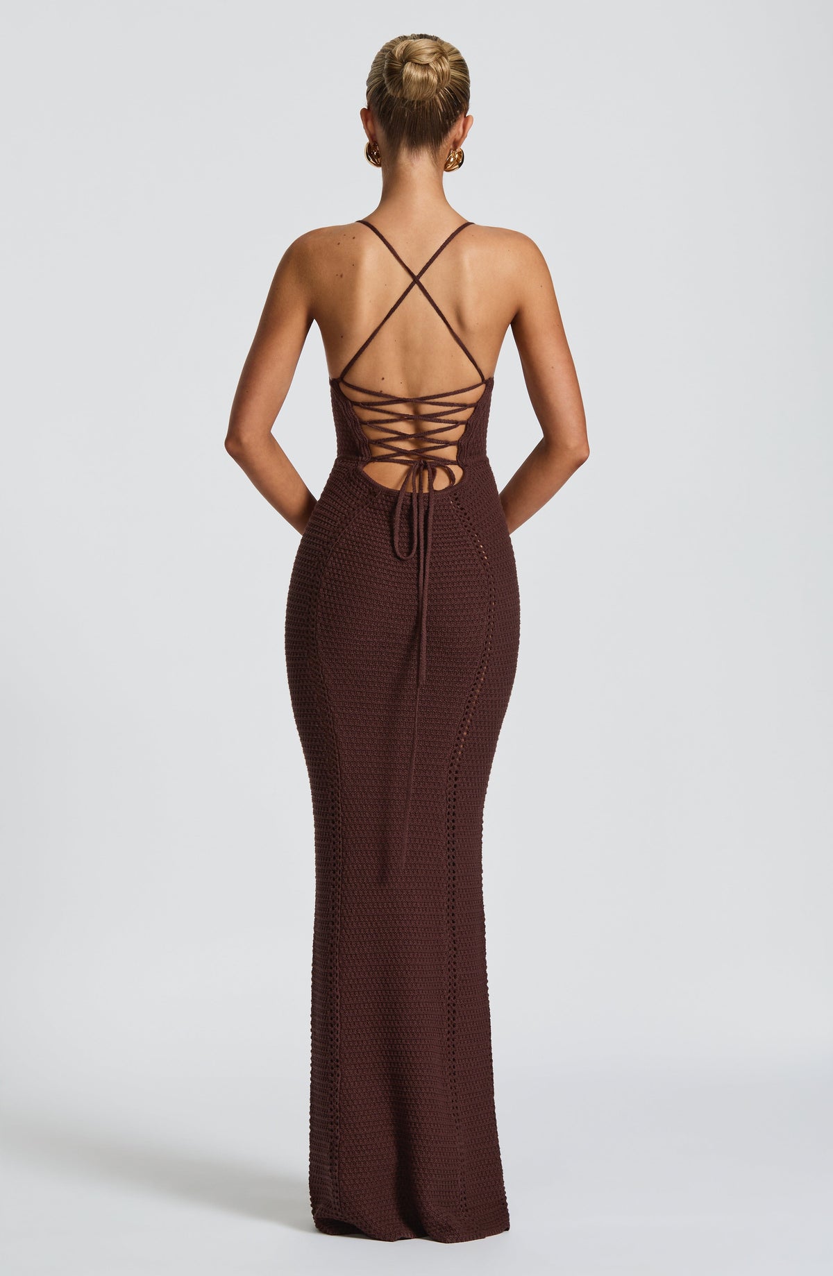 Flourenne Xanthia Maxi Dress in Plum Brown