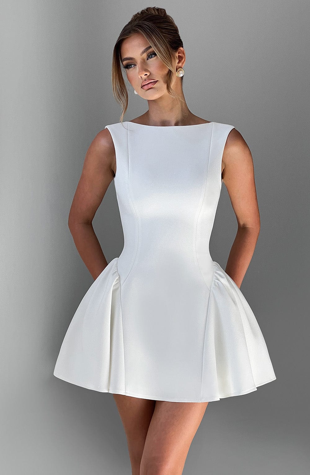 Flourenne Yalena Mini Dress in Ivory