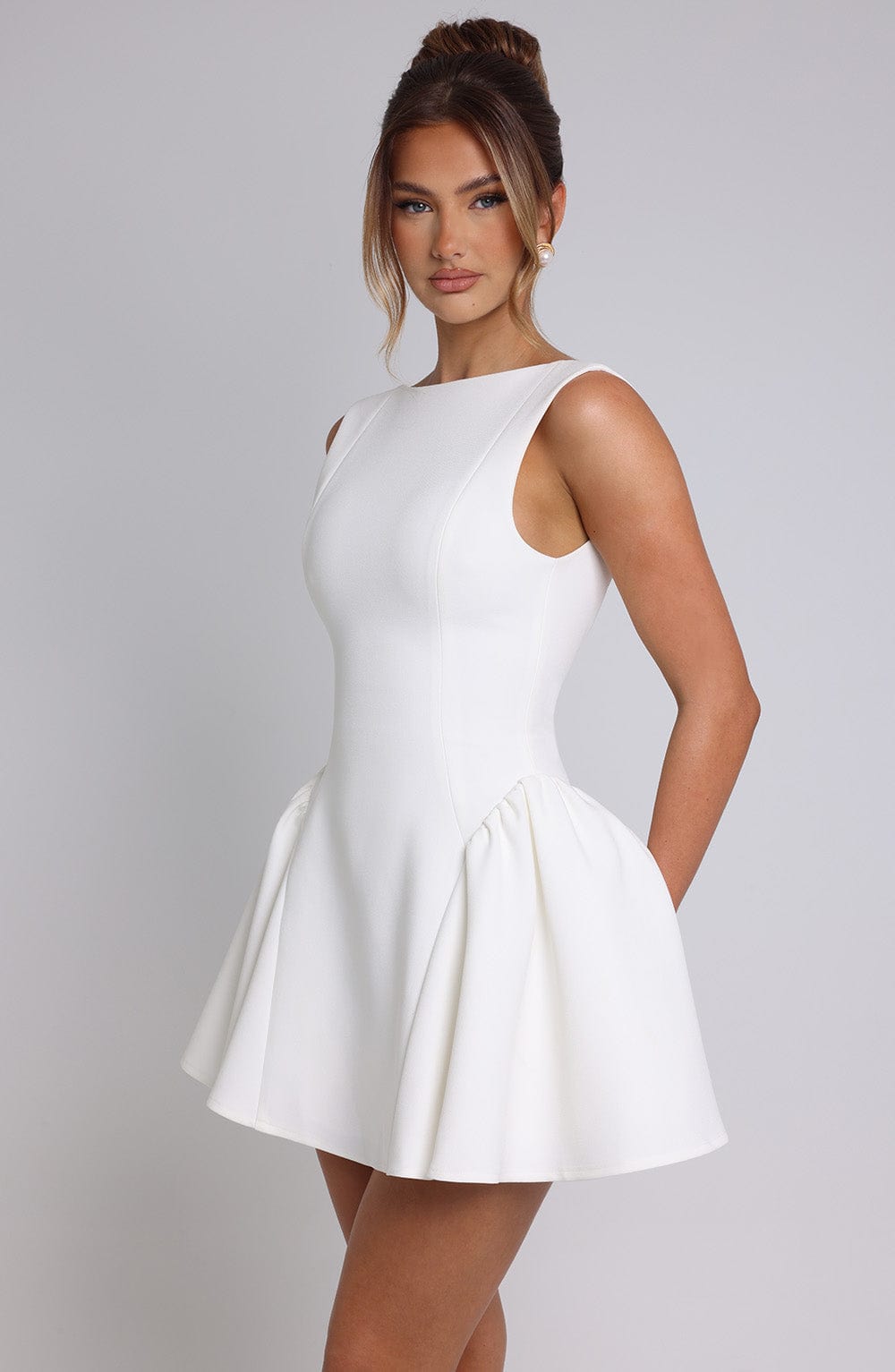 Flourenne Yalena Mini Dress in Ivory