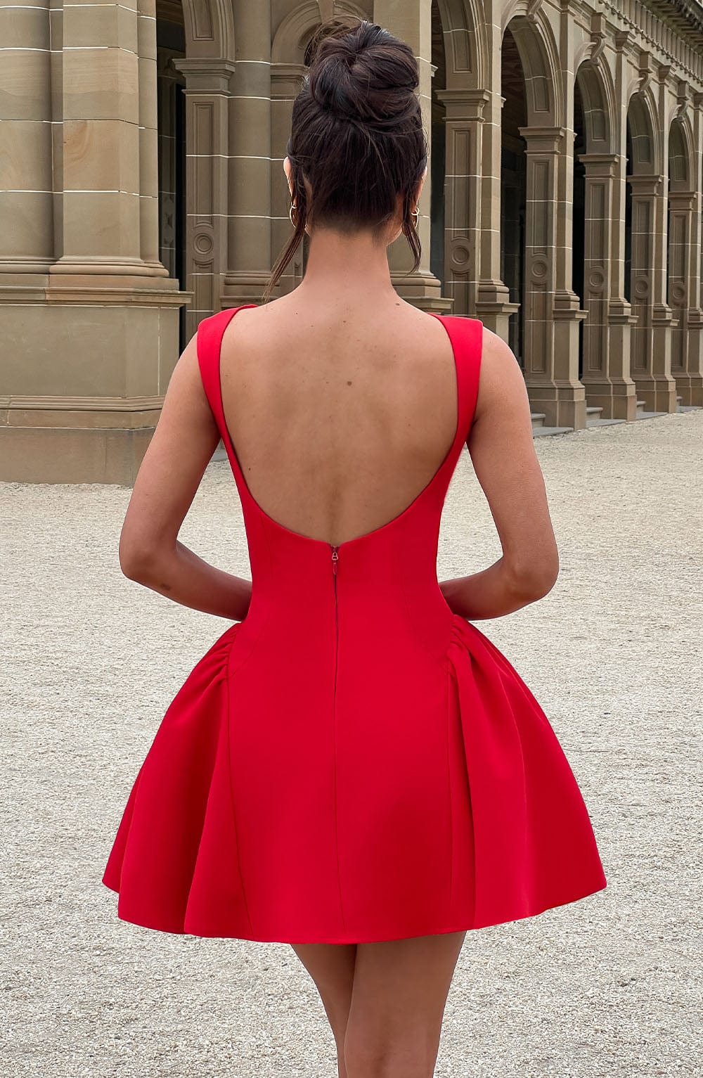 Flourenne Yalena Mini Dress in Red