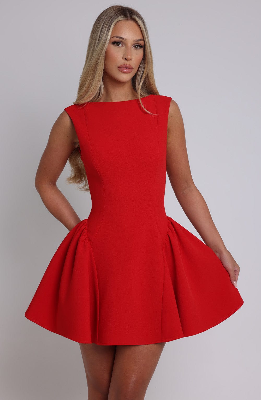Flourenne Yalena Mini Dress in Red