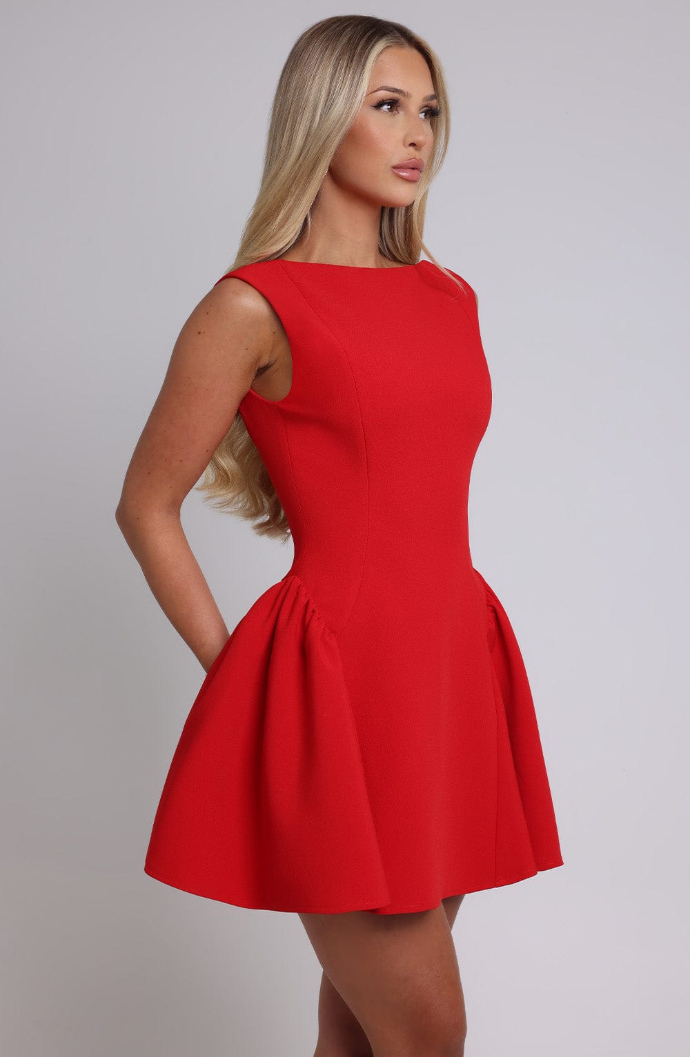 Flourenne Yalena Mini Dress in Red