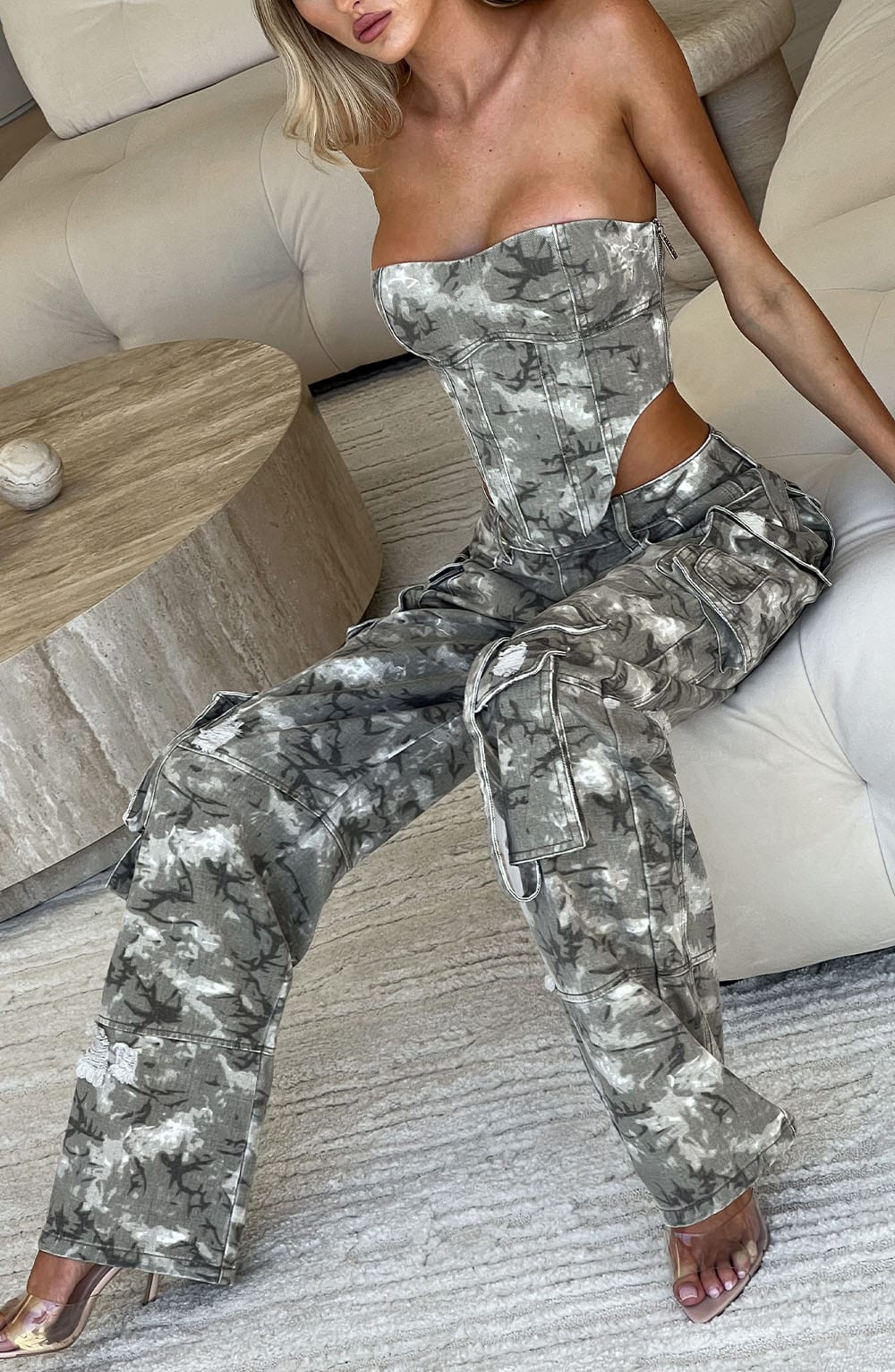 Flourenne Yasira Corset in Camo Print