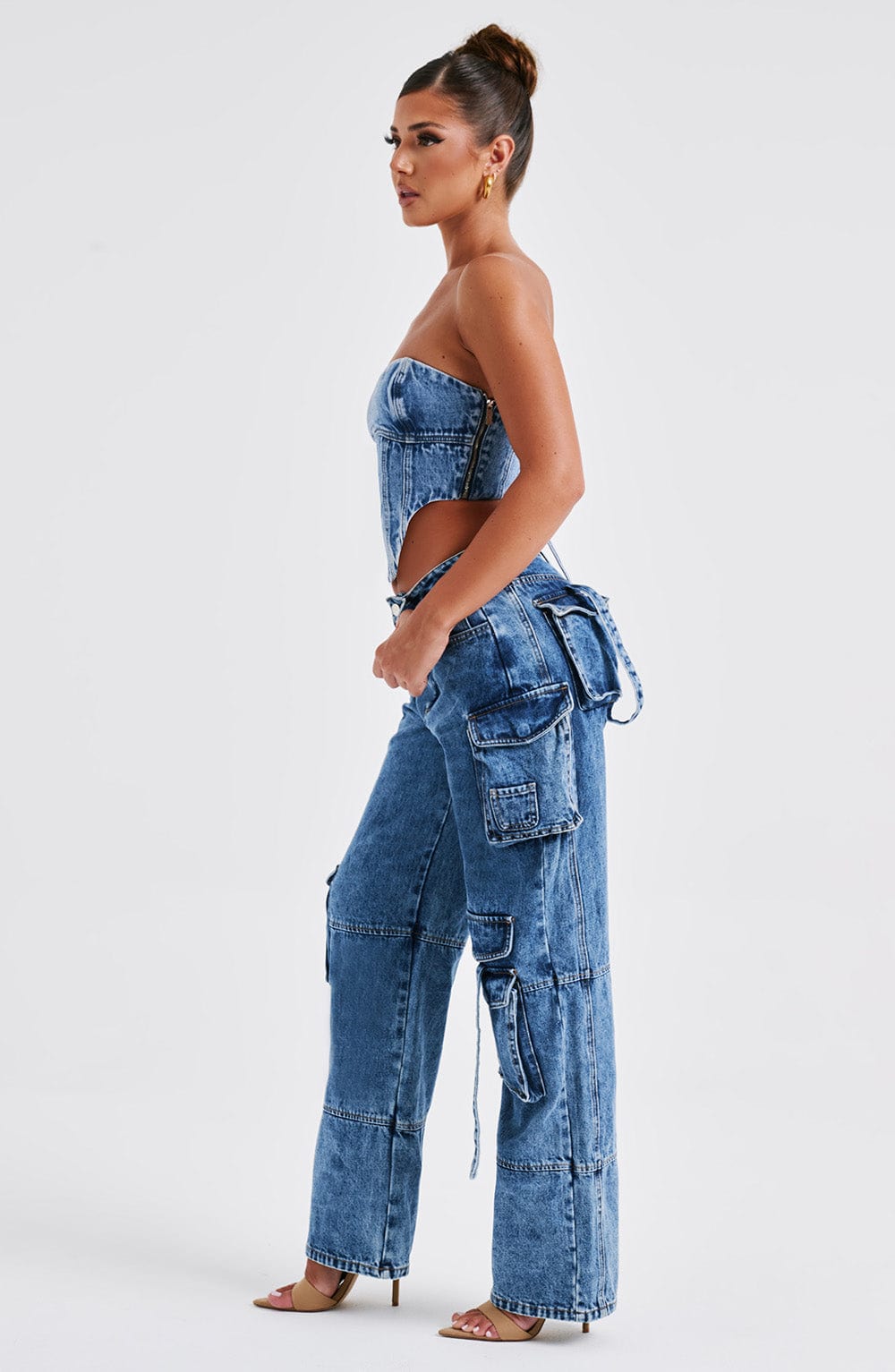 Flourenne Yasira Corset in Dark Wash