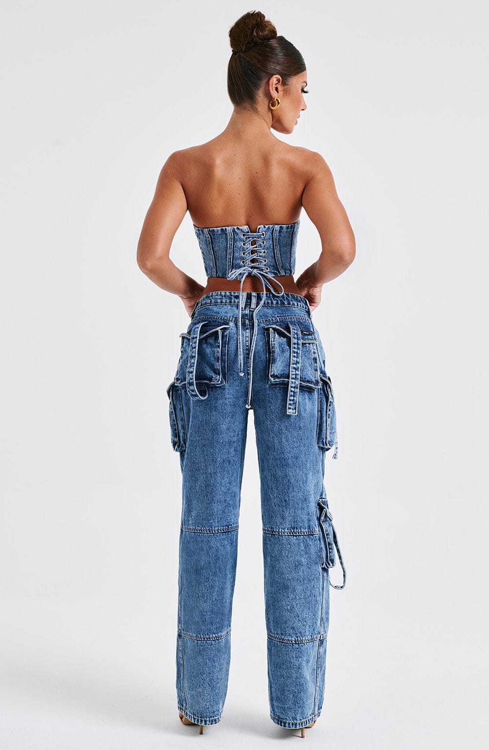 Flourenne Yasira Corset in Dark Wash