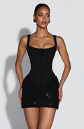 Flourenne Yenna Mini Dress in Black