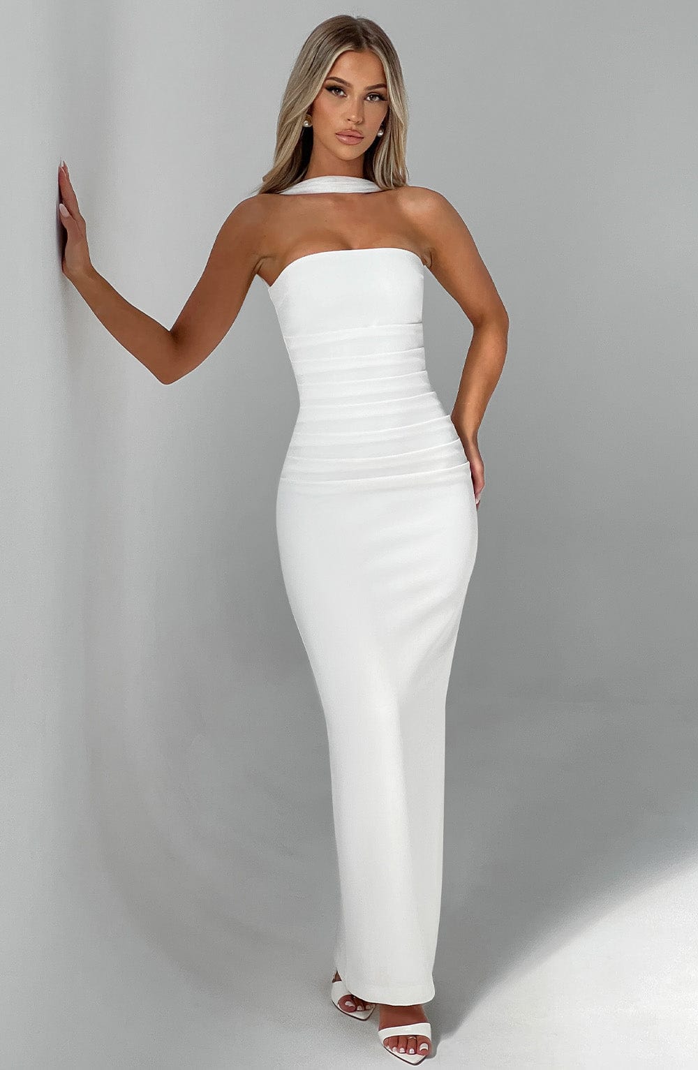 Flourenne Yuliana Maxi Dress in Ivory
