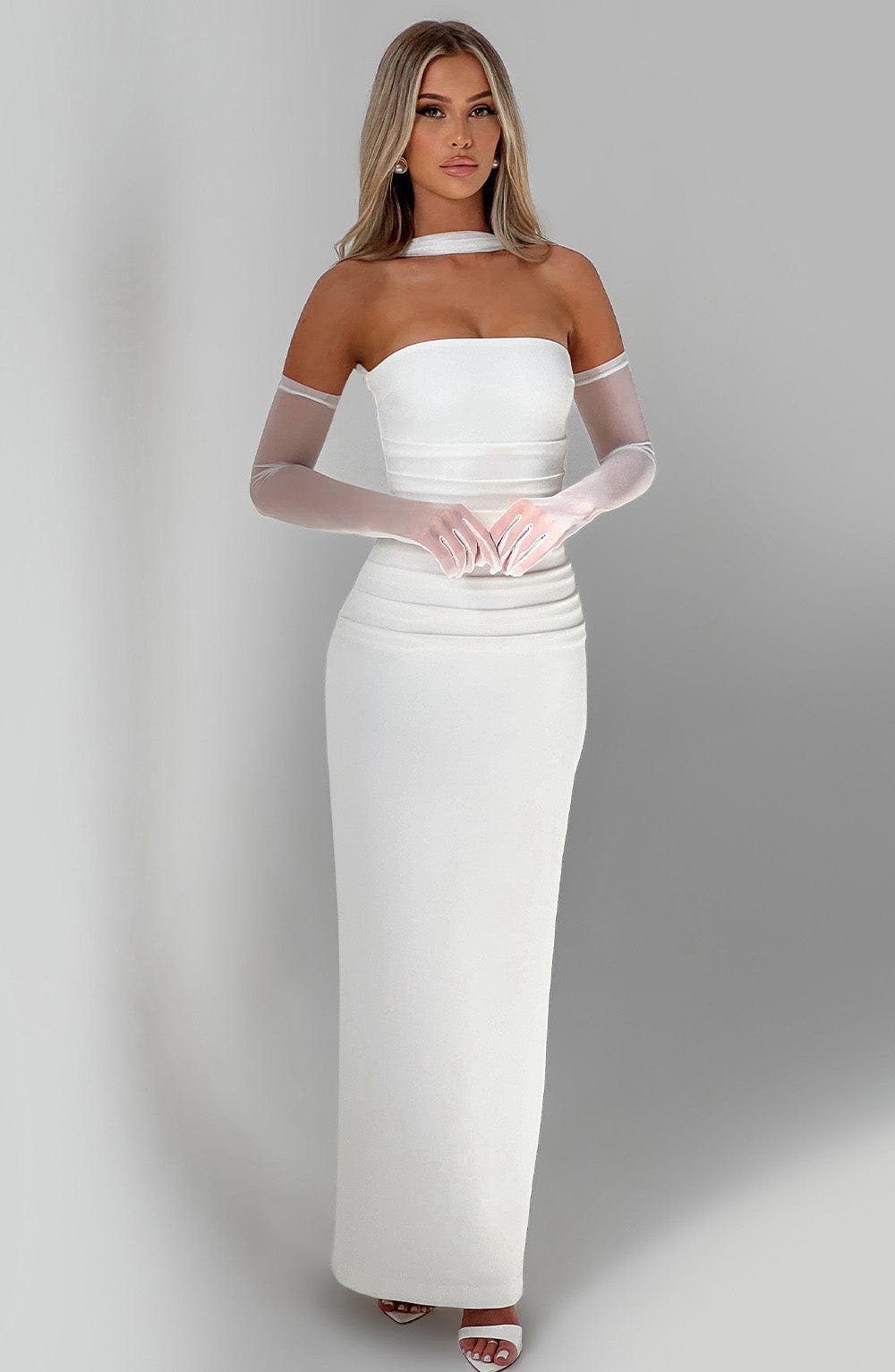 Flourenne Yuliana Maxi Dress in Ivory