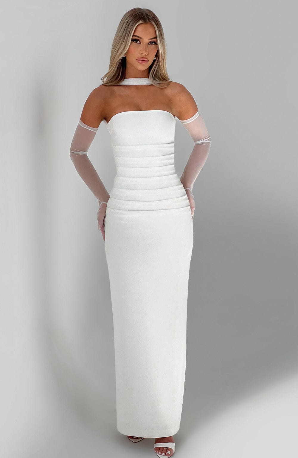 Flourenne Yuliana Maxi Dress in Ivory