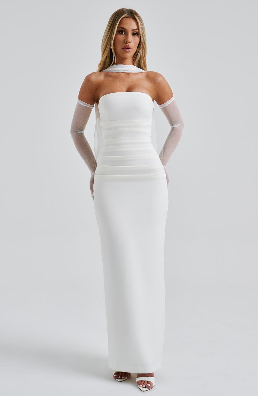 Flourenne Yuliana Maxi Dress in Ivory
