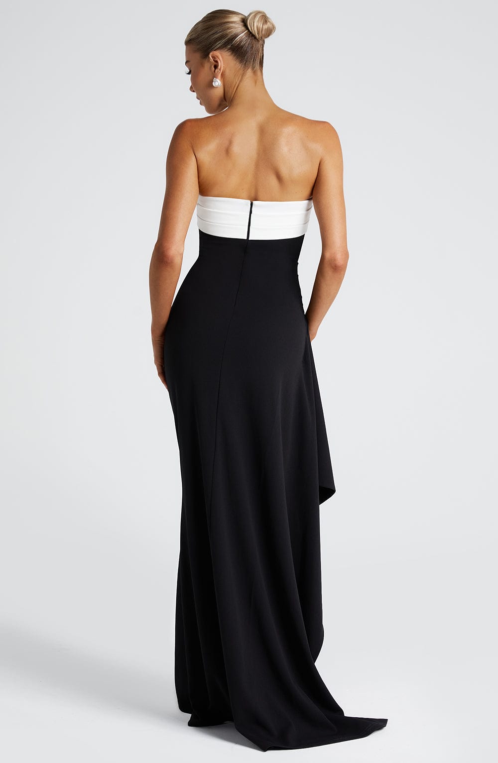 Flourenne Zafina Maxi Dress in Black/White