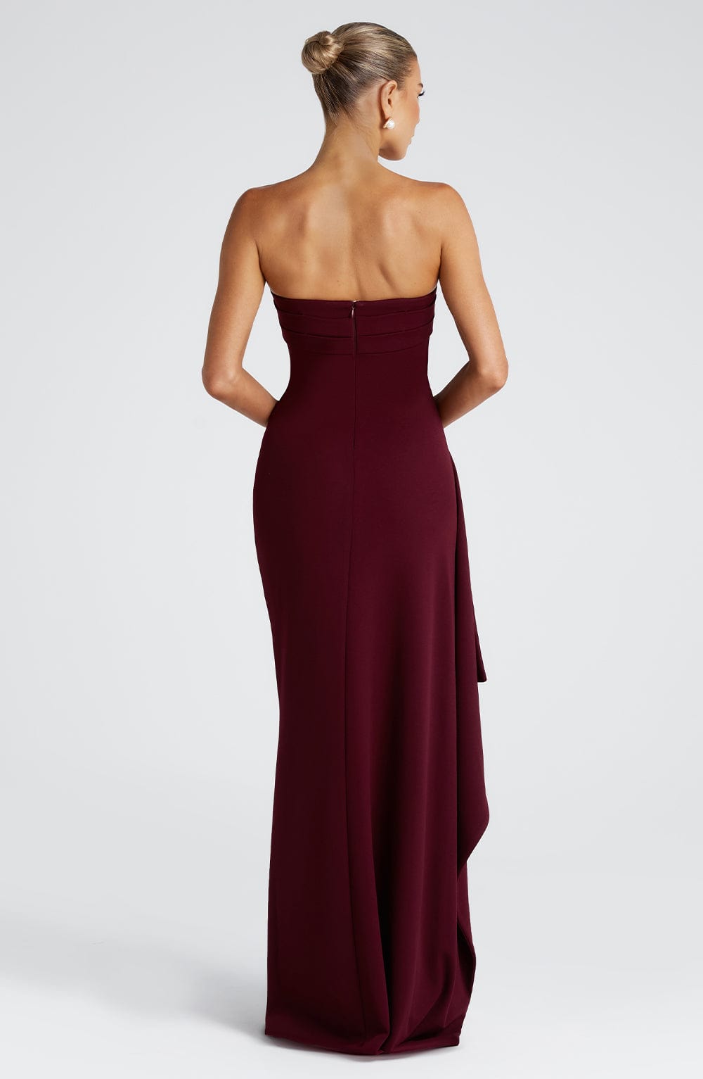 Flourenne Zafina Maxi Dress in Cherry Lacquer