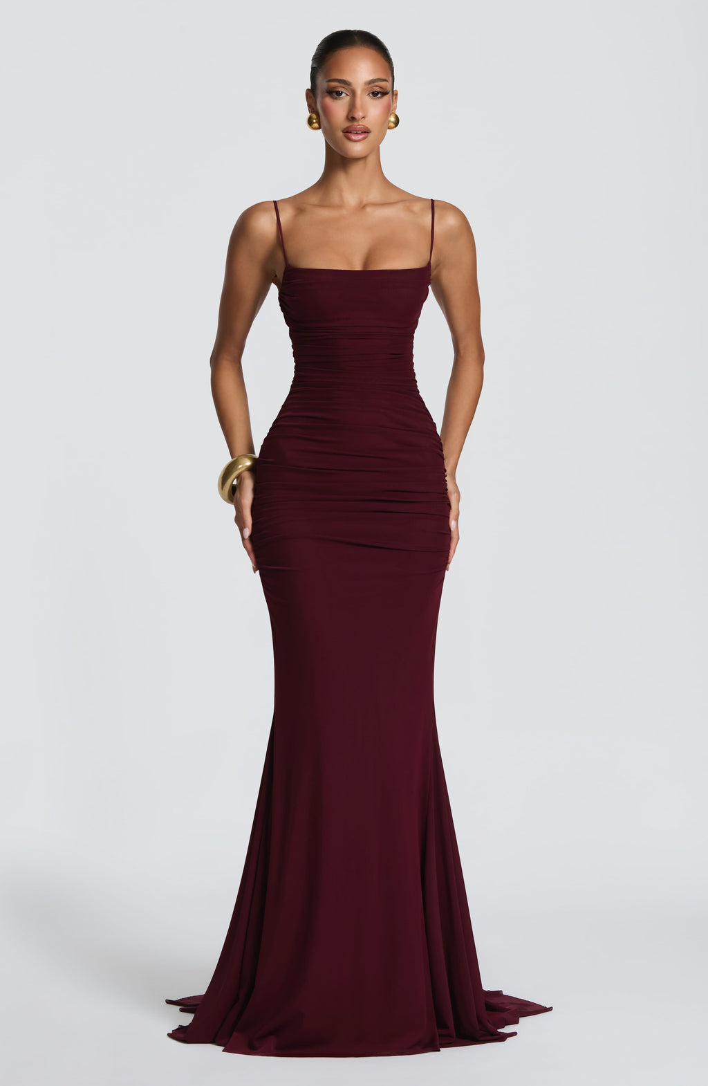Flourenne Zarina Gown in Cherry Lacquer