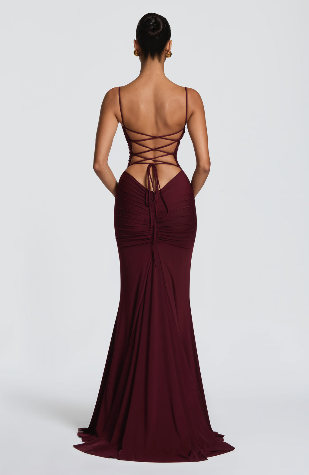 Flourenne Zarina Gown in Cherry Lacquer