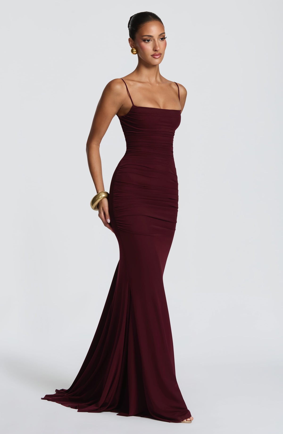 Flourenne Zarina Gown in Cherry Lacquer