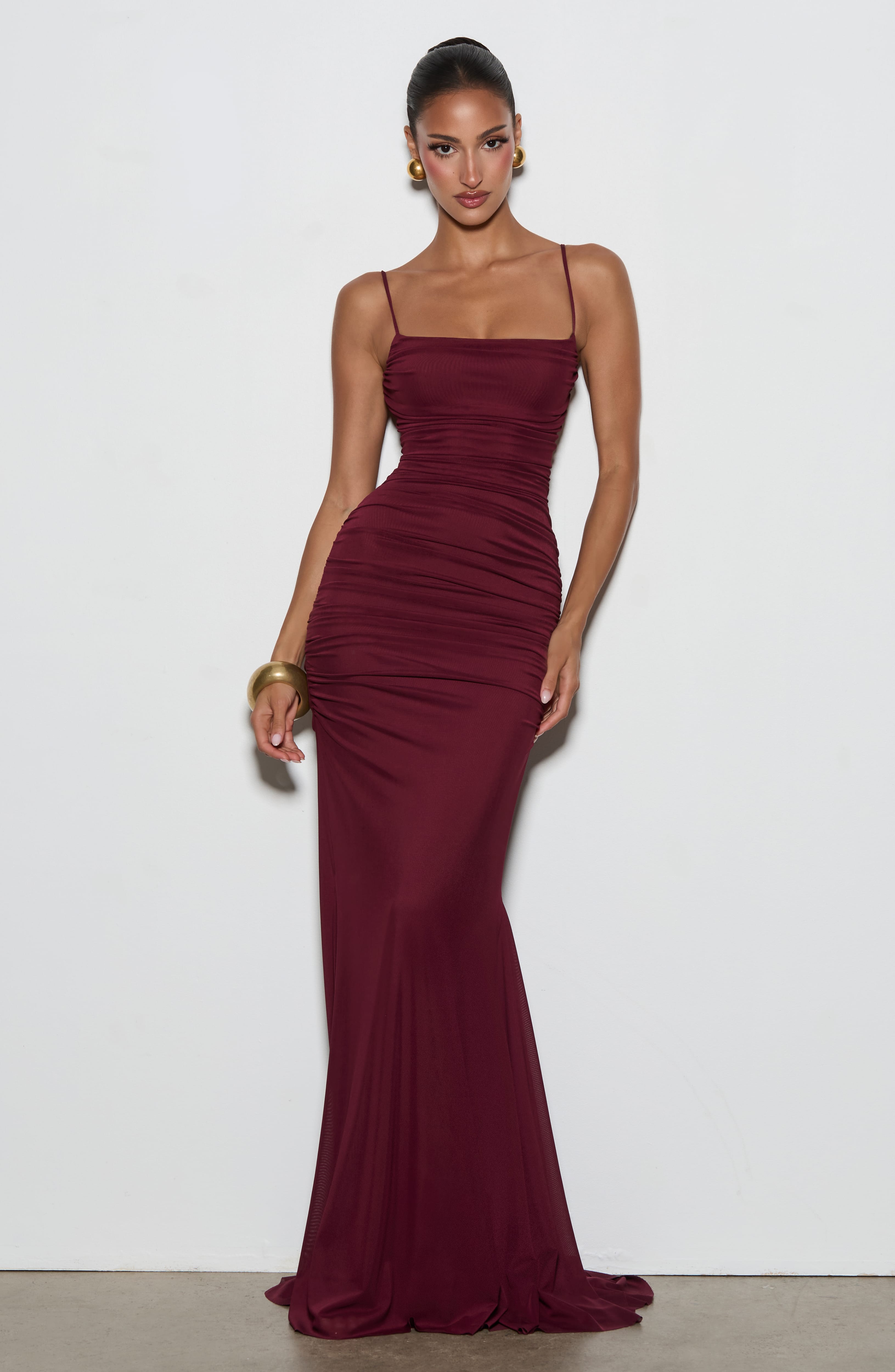 Flourenne Zarina Gown in Cherry Lacquer
