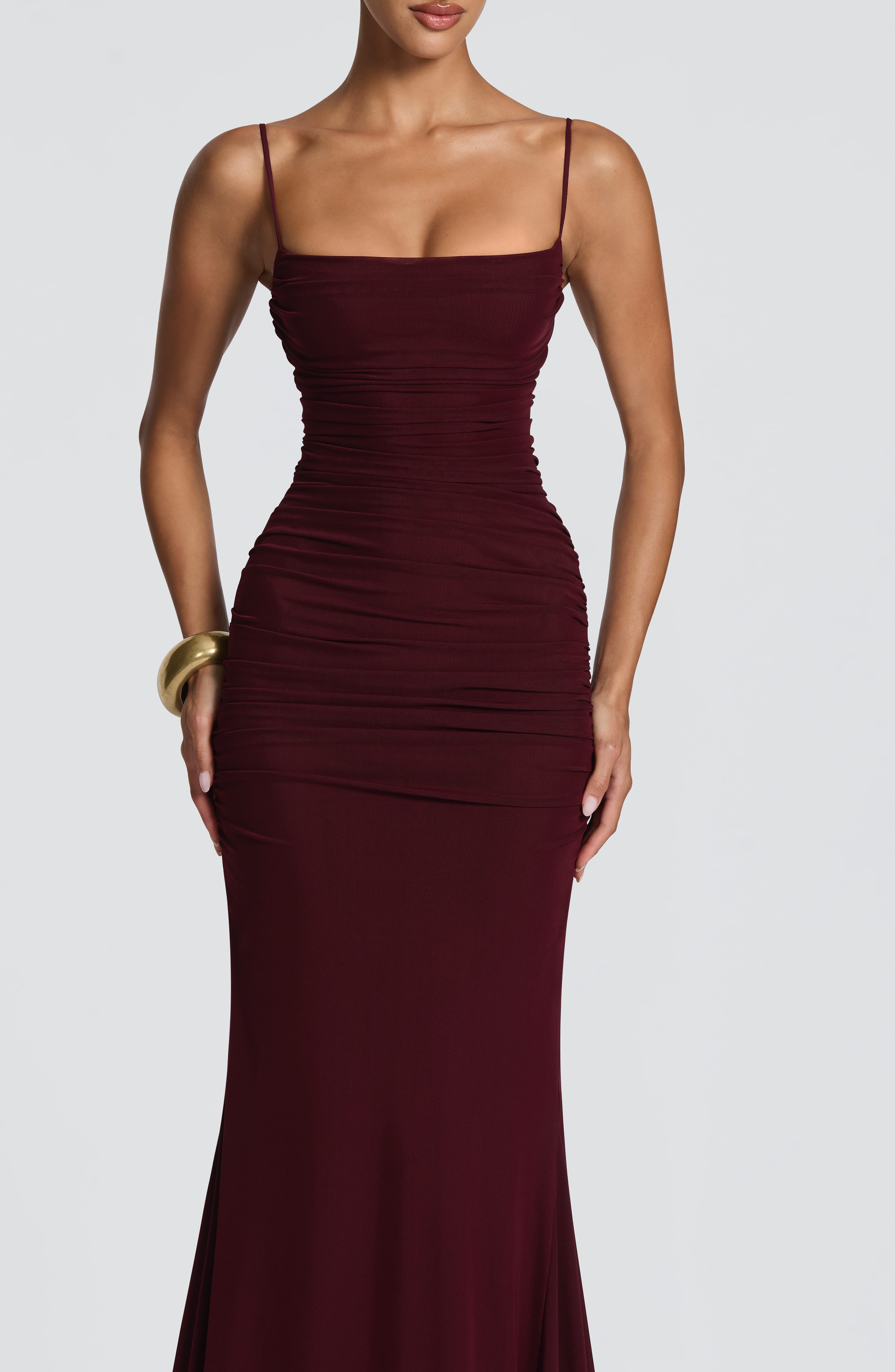 Flourenne Zarina Gown in Cherry Lacquer