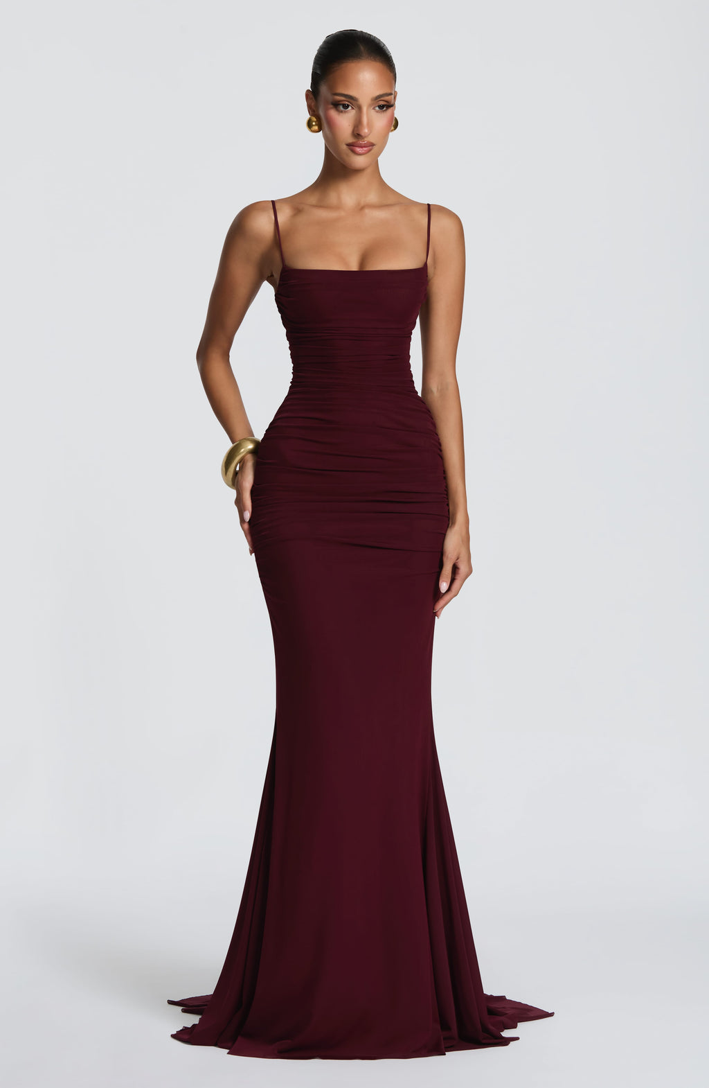 Flourenne Zarina Gown in Cherry Lacquer