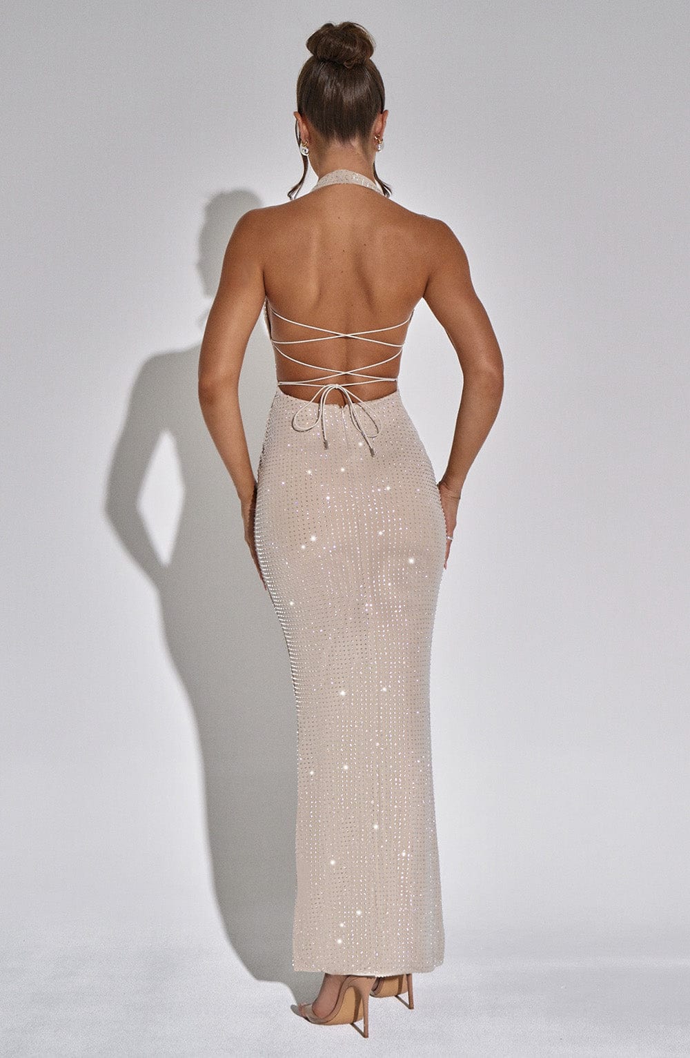 Flourenne Zayda Maxi Dress in Nude