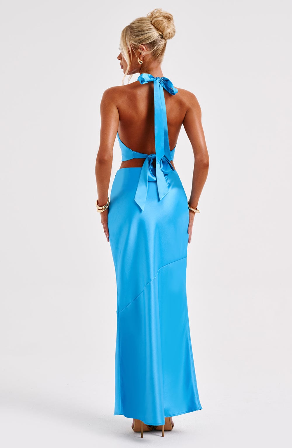 Flourenne Zaylia Maxi Skirt in Blue