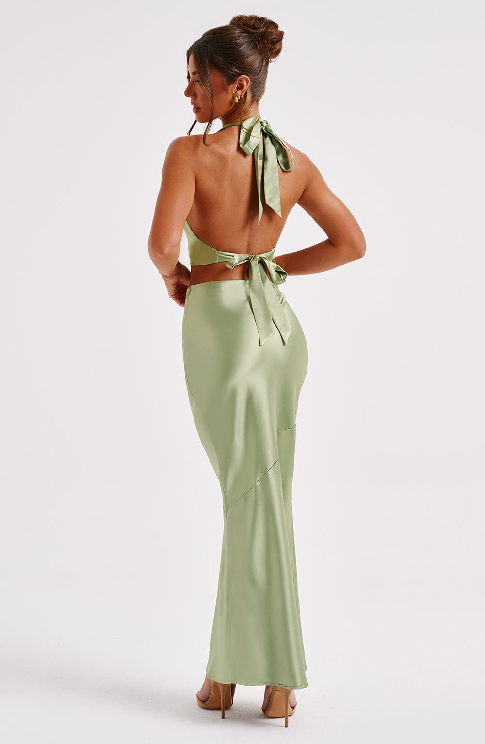 Flourenne Zaylia Maxi Skirt in Khaki